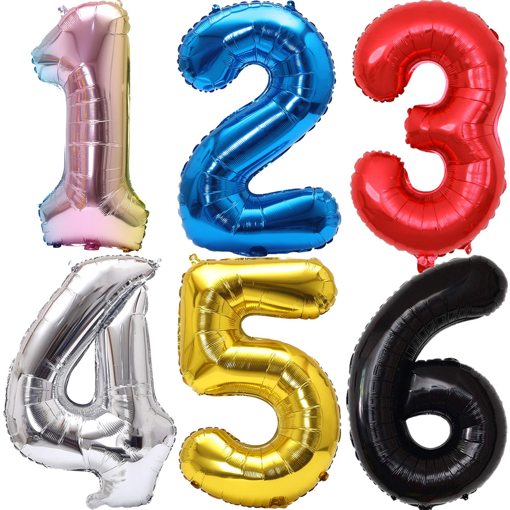 Balloon Pump Hand - Balon foliowy z numerami 1-9, 32