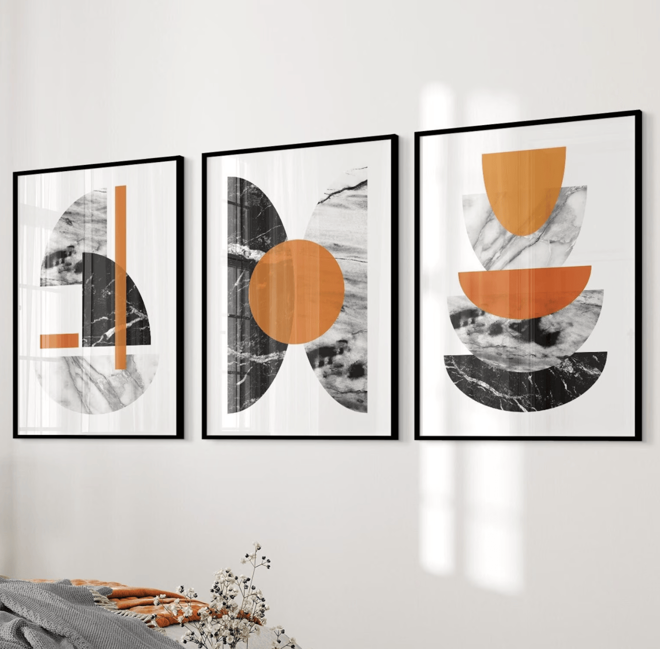 Flower Wall Panel - Boho Geometryczne Obrazy na Płótnie w
