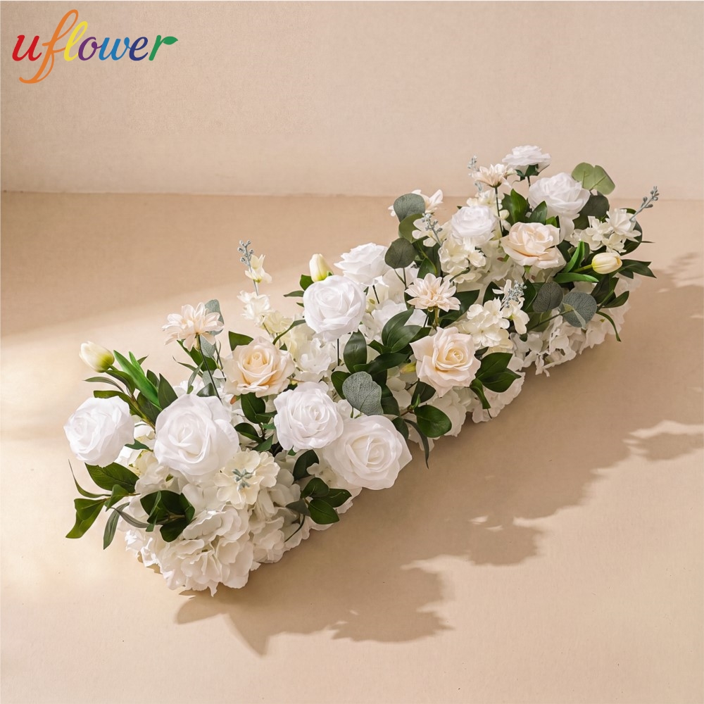 Flower Wall Panel - Uflower Róża Zielona Girlanda Kwiatowa Długa