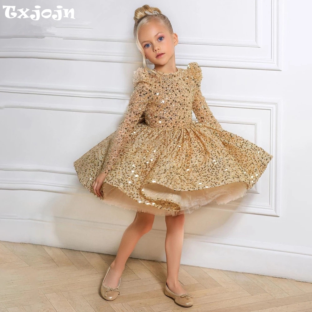 Złota cekinowa tiulowa suknia  – Glitter Tablecloth recenzja i cena