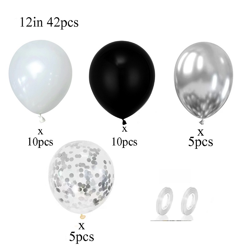 42 szt. Srebrne Czarne Białe B – Balloon Pump Hand recenzja i cena